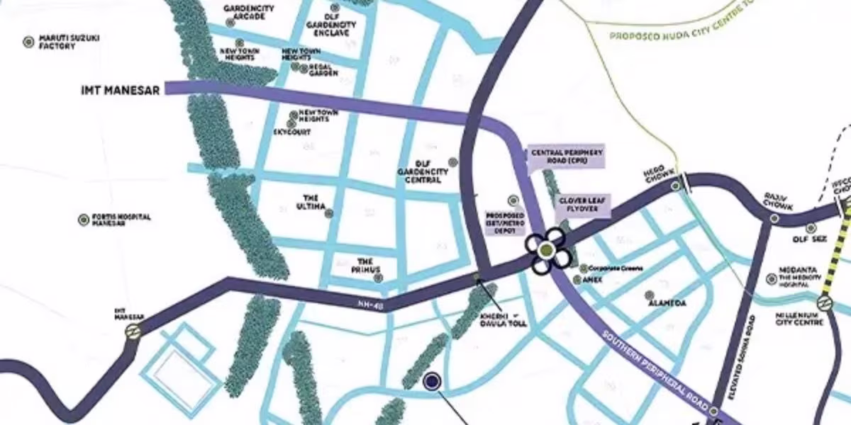 Location map for Gulshan Yamuna Expressway